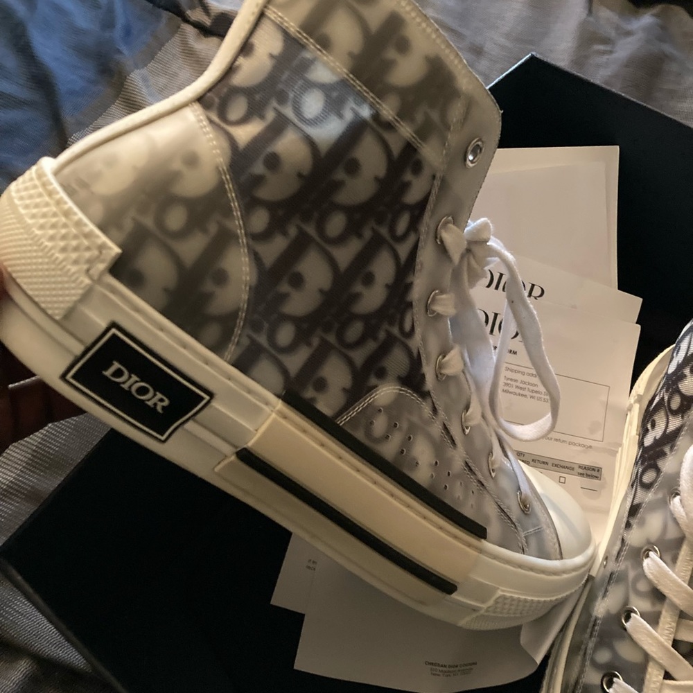 Dior Shoes Condition New Color White And Black B24 High-Top Sneaker